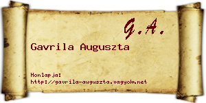 Gavrila Auguszta névjegykártya